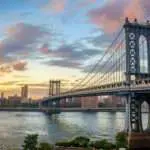 brooklyn bridge new york sunset