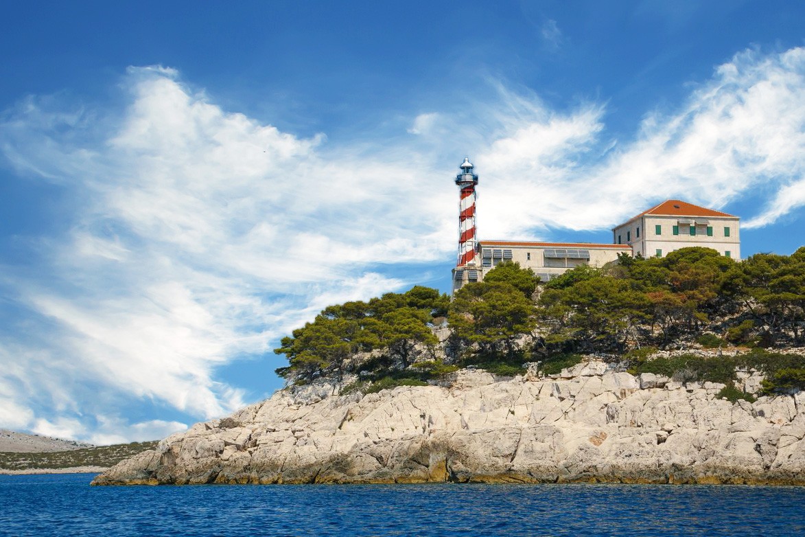 Leuchtturm Kroatien Original Gemälde Küste Meer