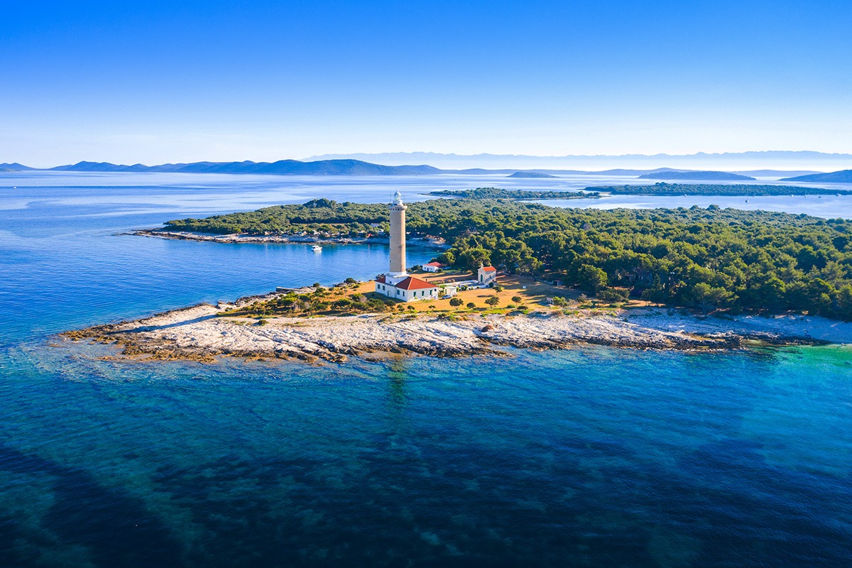 lighthouse of Veli Rat on the island of Dugi Otok, Croatia