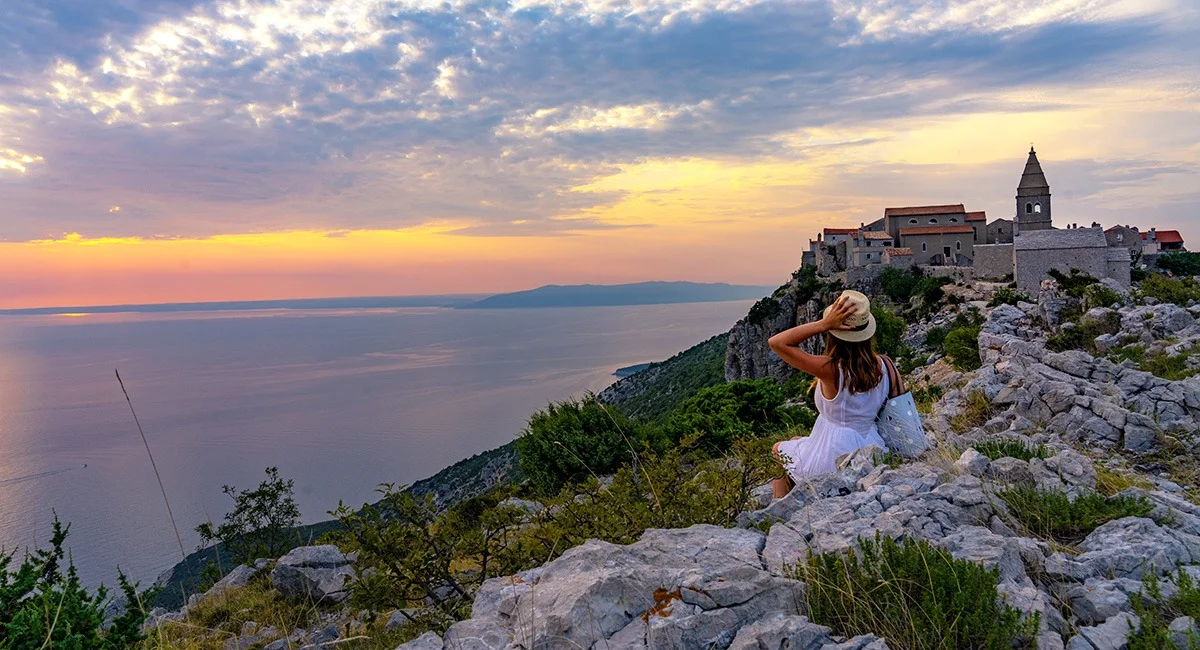 croatia town sunset