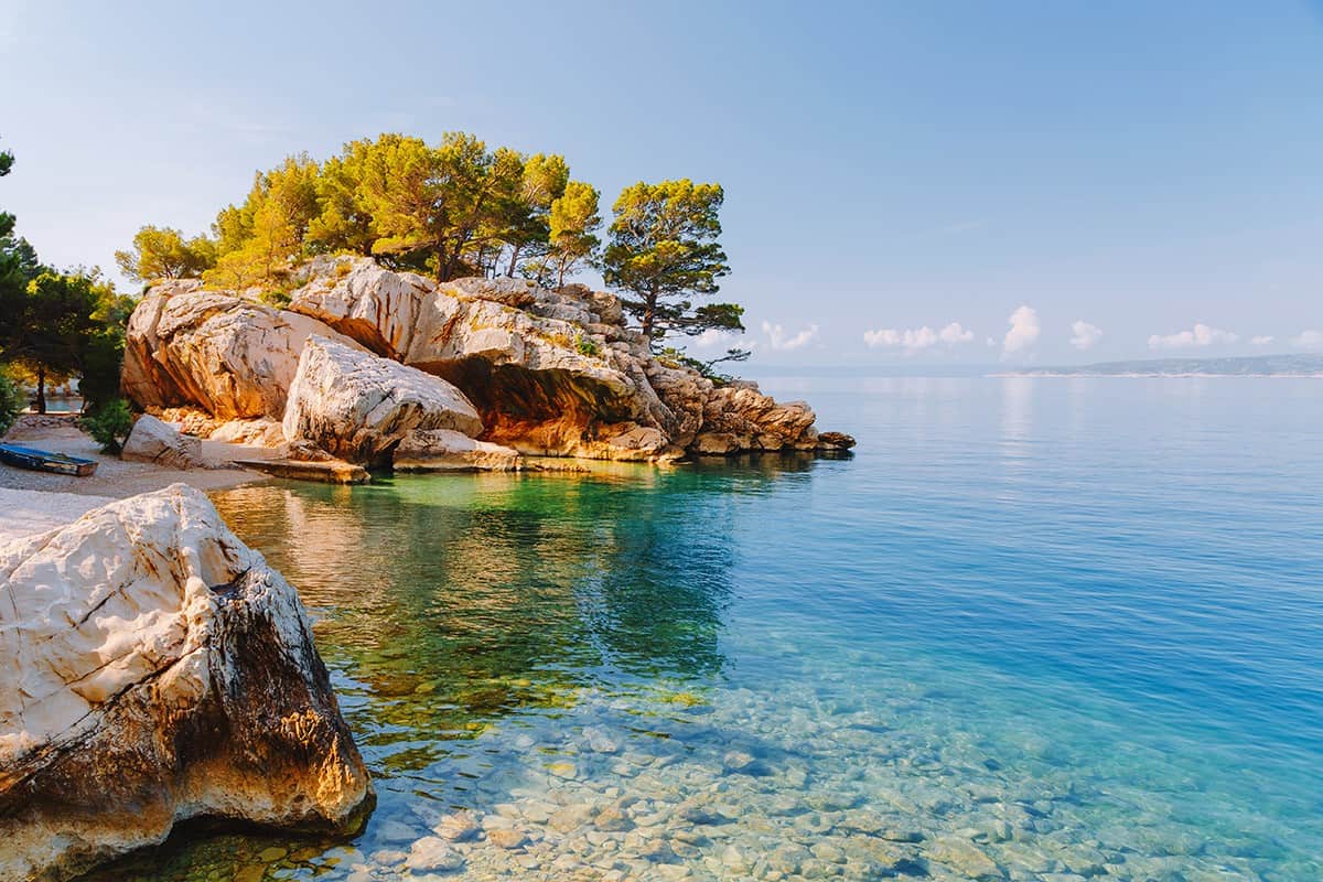Brela, spiaggia, posti in croazia