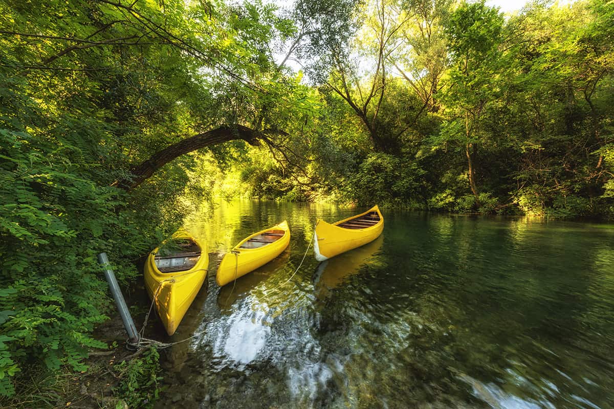 Canoë sur la rivière Cetina