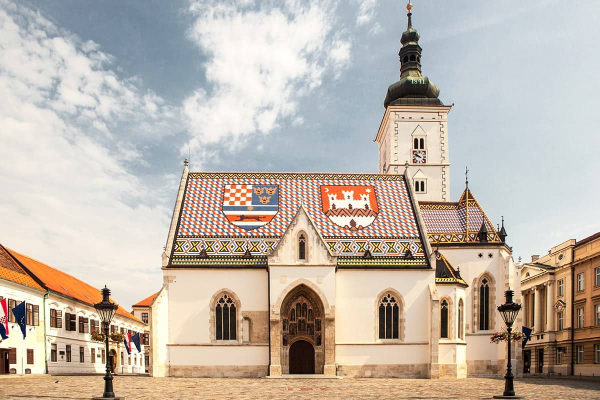 Kostel svatého Marka,. náměstí svatého Marka, Návštěvě v Záhřebu