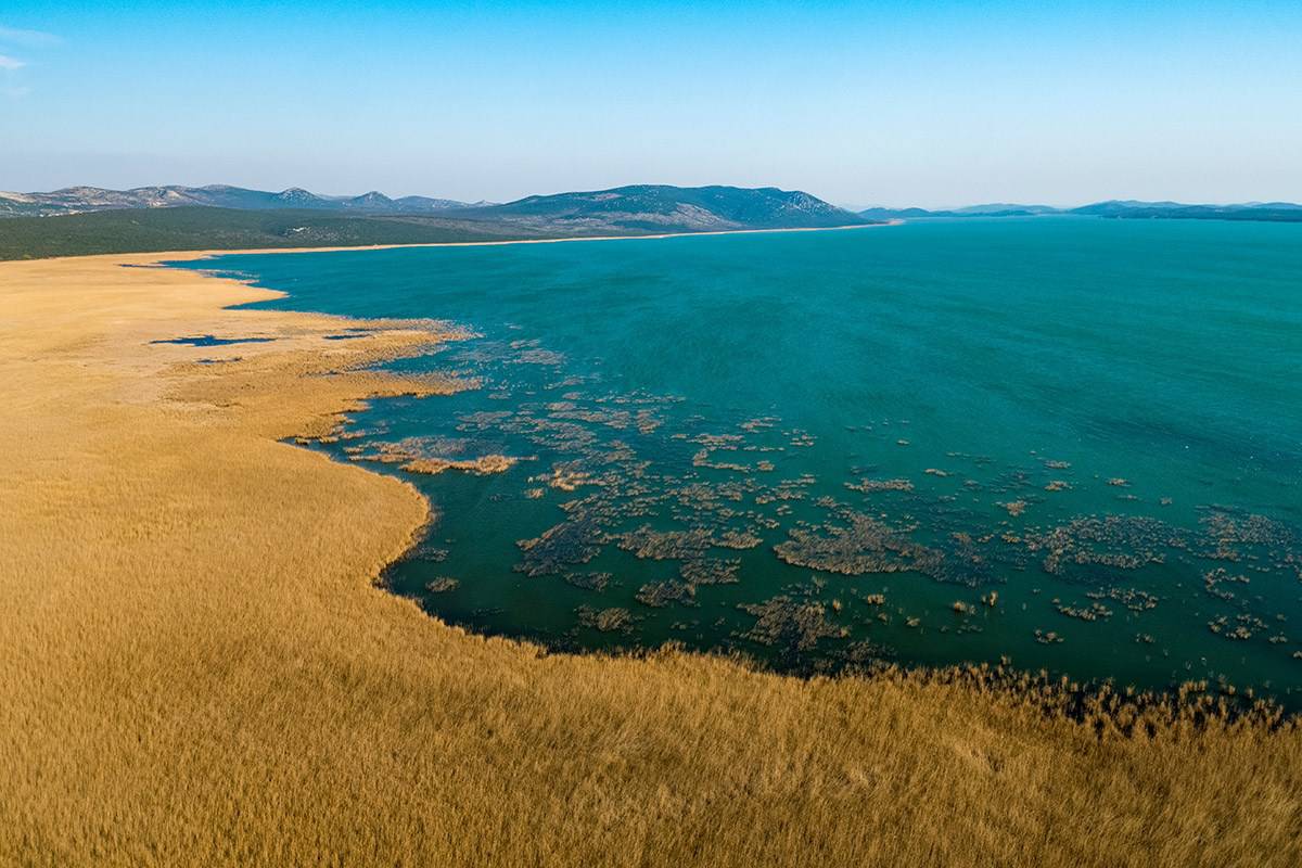 Območje mokrišča. Hrvaško jezero
