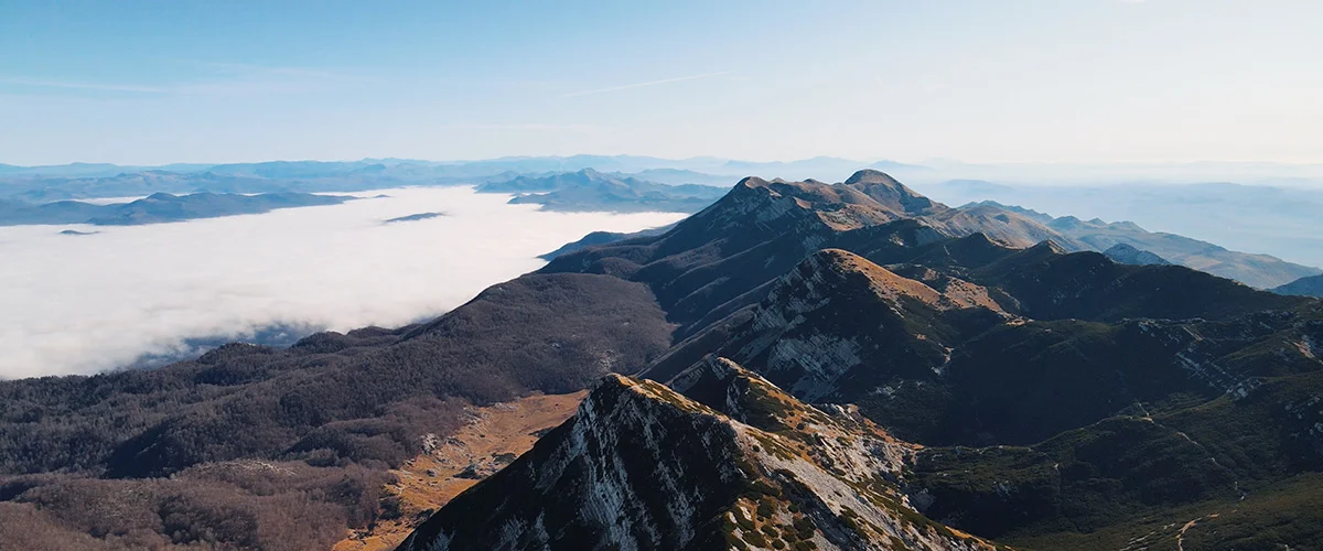 Mountains in Croatia. Vagarski vrh, most highest peak of Velebit