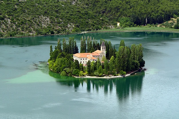 Krka National Park. Visovac Franciscan monastery.