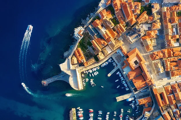 Walls of Dubrovnik from above, Ragusa