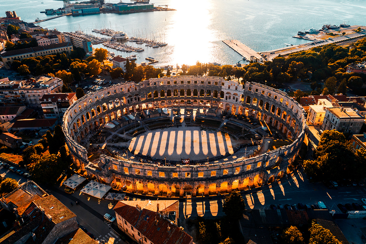 Pula Arena, römisches Amphitheater, Kolosseum in Kroatien