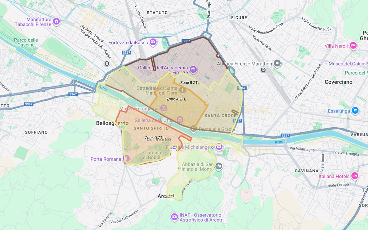ZTL zone Florence - ZTL zones italy