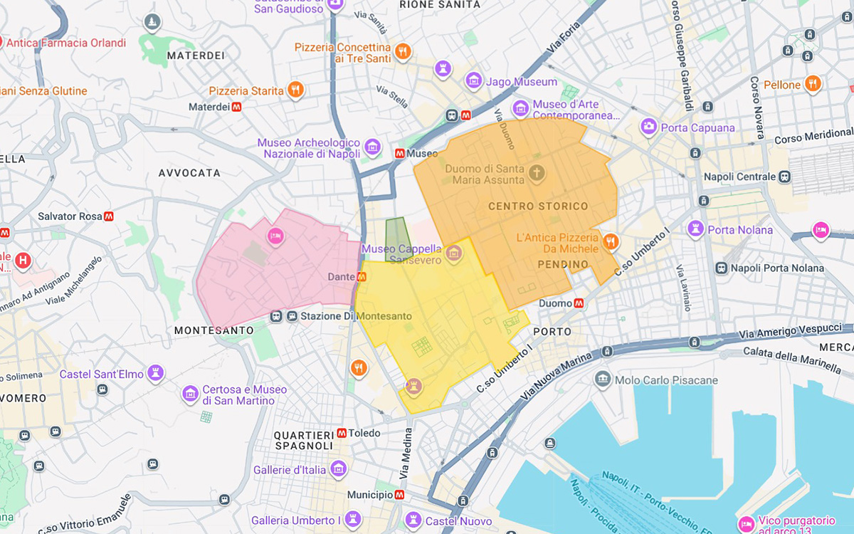 ZTL zone Naples - Limited Traffic Zone