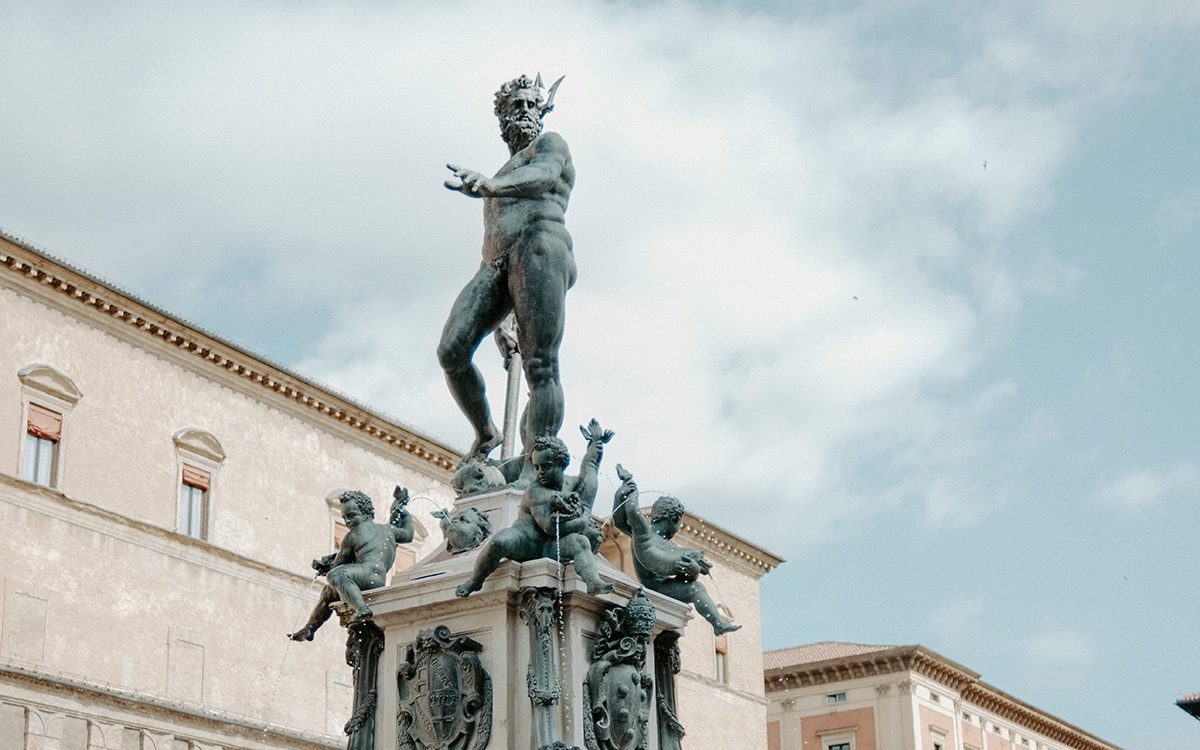 Road through Bologna in Emilia-Romagna