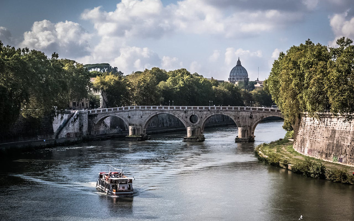 Scenic drive outside Rome in the Lazio region